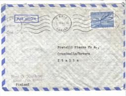 VER1433 - FINLANDIA , Lettera Per L'Italia Del 2/10/1963 - Lettres & Documents