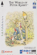 Carte JAPON - PIERRE LAPIN & Oiseau ROUGE-GORGE - PETER RABBIT & Robin Bird JAPAN Subway Card - KANINCHEN - 250 - Rabbits