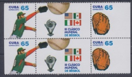 2013.77 CUBA 2012 MNH PERFORATION ERROR. BEISBOL BASEBALL. CLASSIC WORLD CUP - Geschnittene, Druckproben Und Abarten