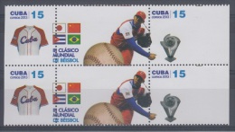 2013.78 CUBA 2012 MNH PERFORATION ERROR. BEISBOL BASEBALL. CLASSIC WORLD CUP - Geschnittene, Druckproben Und Abarten