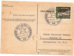 Postkarte Nürnberger Internationale Spielwarenmesse  1963, Bundespost Berlin - Briefe U. Dokumente