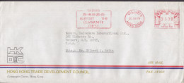 Hong Kong Airmail HONG KONG TRADE DEVELOPMENT COUNCIL, VICTORIA 1974 Meter Stamp Cover Brief To USA - Lettres & Documents