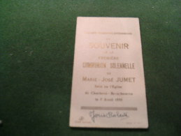 A-5-2-1016 Souvenir Communion Marie José Jumet Charleroi Broucheterre 1935 - Kommunion Und Konfirmazion