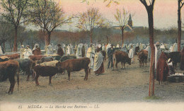 N N 412 /C P A- ALGERIE  - MEDEA  -LE MARCHE AUX BESTIAUX - Médéa