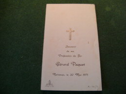 BC5-2-107 Souvenir Communion Gérard Paquet Nalinnes 1971 - Communion