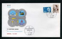 TURKEY 1987 FDC - 8th Council Of Communication, Ankara, Mar. 17 - FDC