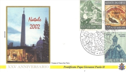 CITE DU VATICAN - Poste Vaticane - Enveloppe Premier Jour :25 12-2002 - Natale 2002 - Année 2002 - Jean-Paul II - - Usados