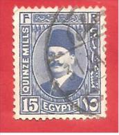 EGITTO - EGYPT - 1927 - King Fuad I - 15 Malleem - Michel EG-A 129a - Gebraucht