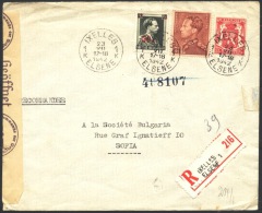 BELGIUM - BELGIQUE - RECOMM. Letter To Societ.Bulgaria Philatel. - ELSENE To SOFIA - 1942 - WW II (Covers & Documents)