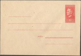 YUGOSLAVIA - JUGOSLAVIA - PS Mi. U7 II - TITO - HRVATSKA - 1949 - Brick Color - Postal Stationery