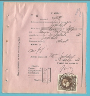 PROTET DE NON PAYEMENT D´EFFET Affr. 289 (10Fr) Obl. WATERMAEL Le 2/10/1931(perfo Réglementaire Du Timbre) - 1929-1941 Grande Montenez