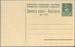 YUGOSLAVIA - JUGOSLAVIA - PS Mi. P101  Type I - TITO - 1945 - Postal Stationery