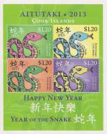 AITUTAKI - 2013 - Nouvel An Chinois, Année Du Serpent  -  BF Neufs // Mnh - Aitutaki