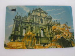 Macau GPT Magnetic Phonecard,1MACK Sao Paolo Church,first Issued,used - Macau