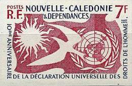 NEW CALEDONIA 1958 HUMAN RIGHTS SC# 306 IMPERF VF MNH  (DE0177) - Unused Stamps