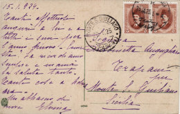 ALESSANDRIA (Egitto)  /  MONTE SAN GIULIANO (Italia) - Card _ Cartolina 1925  -  Viaggiata - Storia Postale