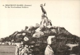 (379M) Very Old Postcard / Carte Très Ancienne - France - Beaumont Hamel - Newfoundland Soldiers Monument - Kriegerdenkmal