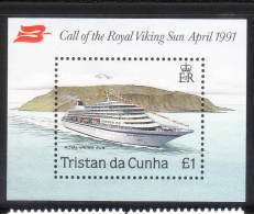 Tristan Da Cunha 1991 Royal Viking Sun Ship S/S MNH - Tristan Da Cunha