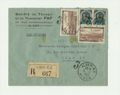 ALGERIE – Dpt. D’Alger « ALGER »LRI  1er Ech. - Tarif « FRANCE Métro » à 50F. (1.7.1 - Lettres & Documents