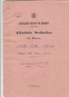 Emilia Romagna-piacenza-bobbio--attestato Scolastico.ginnasio Regio-1891-ottimo Stato 46x31,5-interessante-di 130 Anni - Diplomas Y Calificaciones Escolares