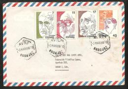 O) 1988 SPAIN, TRIBUTE TO PERSONALITIES, COVER TO HABANA.- - Usati