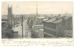 Broad Street Elizabeth N.J. Street Life, Light Corner Bend, UDB 1904 - Elizabeth