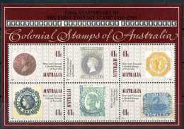 Australia 1990 Colonial Stamps Souvenir Sheet MNH - Mint Stamps