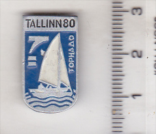 USSR Russia Old Sport Pin Badge - Tallinn 1980 - Tornado Class - Sailing, Yachting