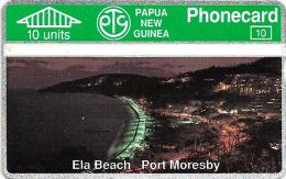 PAPUA NEW GUINEA 10 U ELA BEACH PORT MORESBY SUNSET L & G  PNG-04  MINTCV$40US READ DESCRIPTION !!! - Papua New Guinea