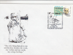 ALBERT EINSTEIN, PHYSICIST, SPECIAL COVER, 2001, ROMANIA - Albert Einstein