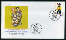 TURKEY 2002 FDC - Europa Cept (The Circus), Michel #3301; ISFILA #3698, Scott #2826. - FDC