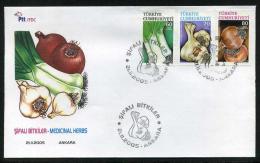 TURKEY 2005 FDC - Medicinal Herbs (Leek, Garlic, Onion) - FDC