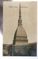 Jolie CP Ancienne Italie Torino Turin Môle Antonelliana - CAD De 1910 ? Pour Mme Burnichon Avigliana - Dos Non Séparé - Mole Antonelliana