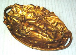 Vide Poche En Bronze Doré / Époque Art Nouveau - Bronzi