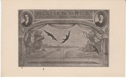 Homen Brothers Comedy Bar Artists, Circus Acrobats Stage Performers C11890s/1900s Vintage Card - Autres & Non Classés