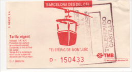 Alt336 Funivia Cablecar Téléphérique Impianti A Fune, Teleferic, Castillo Castello Montjuic Barcelona, Barcellona Spain - Andere & Zonder Classificatie