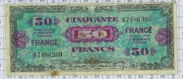 50 Francs Trésor Français , Ref Fayette VF24/1, état TTB - 1945 Verso Frankreich