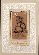 Graf Hutten 1988 Reichs-Ritter DDR Block 93 ** 2€ Porträt Des Humanisten Blocchi Bf M/s Bloc History Sheet Of Germany - Mitologia