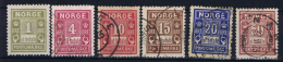 Norway: Postage Due  , Mi  1 - 6 Used / MH - Oblitérés