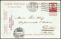 Belgium 1912, Postal Stationery Gent To Geneve - Kartenbriefe