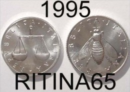 COPPIA RARA !!! 1 LIRA + 2 LIRE 1995 FDC !!! RARA - 1 Lira