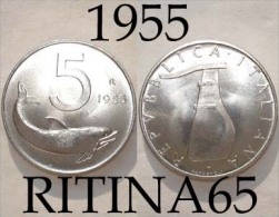 !!!  5 LIRE 1955 FDC " DELFINO " !!! - 5 Lire