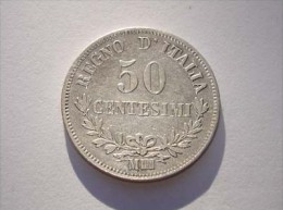 STUPENDA !!! 50 CT. 1863 M " VALORE "  !!! STUPENDA - 1861-1878 : Victor Emmanuel II