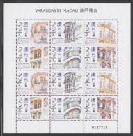 Macau - 1997 Balconies Sheet MNH__(THB-3125) - Blokken & Velletjes