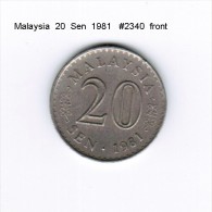 MALAYSIA    20  SEN  1981  (KM # 4) - Maleisië