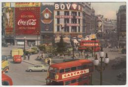 CP MIS MORNING IN PICCADILLY CIRCUS, BUS AUTOBUS, CAR AUTOCARS, PUB CASTROL, COCA COLA, LONDRES, ANGLETERRE, ROYAUME UNI - Piccadilly Circus