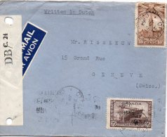 CANADA LETTRE CENSUREE POUR LA SUISSE 1943 - Lettres & Documents