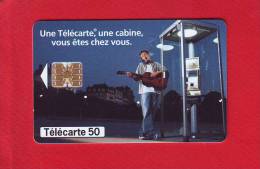 267 - Telecarte Publique Guitare FT Cabine Telephonique (F813A) - 1997