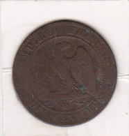 10 Centimes Bronze 1854 D Napoléon III Empire Francais - 10 Centimes