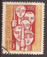 1957 X  JUGOSLAVIJA JUGOSLAWIEN 40  YEARS   OKTOBER REVOLUZION MILITARI  USED - Usados